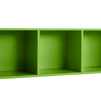 Libreria cubotto triplo Crazy verde prato L.125,1 cm